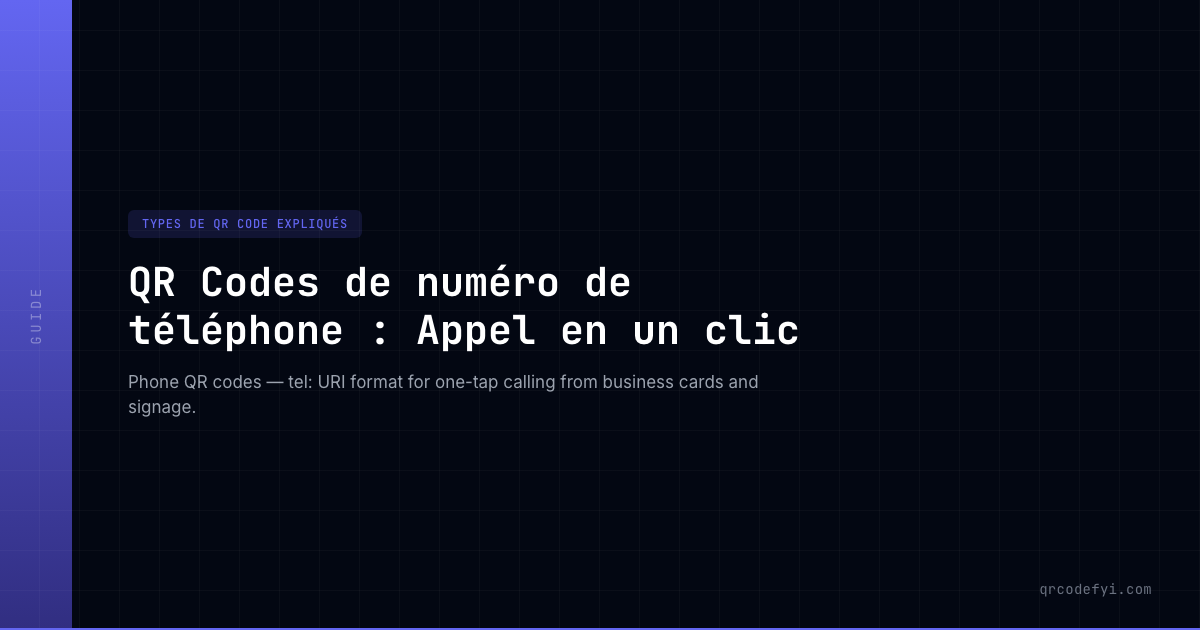 Code Telephore QR Codes de numéro de téléphone : Appel en un clic — QRCodeFYI