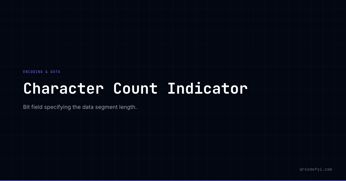 Character Count Indicator — GlossaryTerm Guide — QRCodeFYI — QRCodeFYI