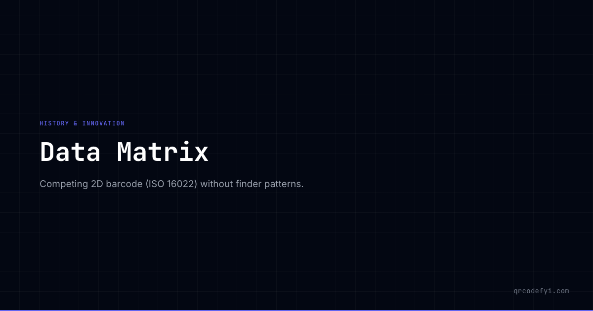 Data Matrix — GlossaryTerm Guide — QRCodeFYI — QRCodeFYI
