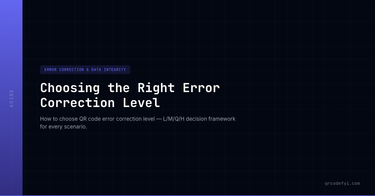 Choosing the Right Error Correction Level — QRCodeFYI