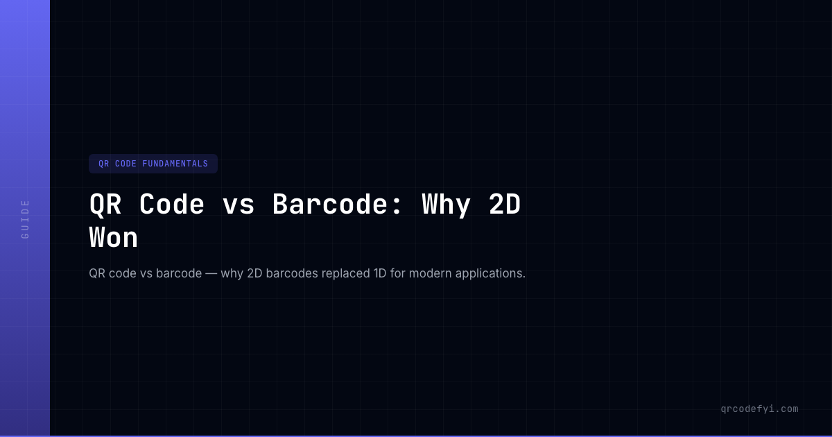 QR Code vs Barcode: Why 2D Won — QRCodeFYI