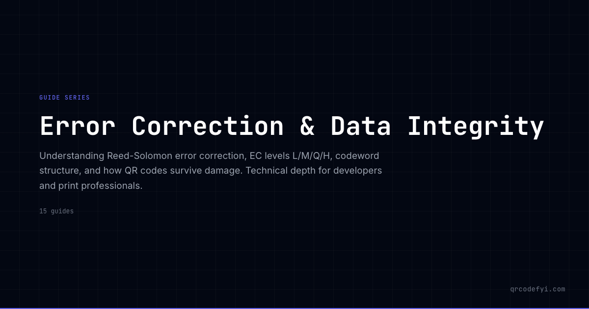 Error Correction & Data Integrity — QRCodeFYI