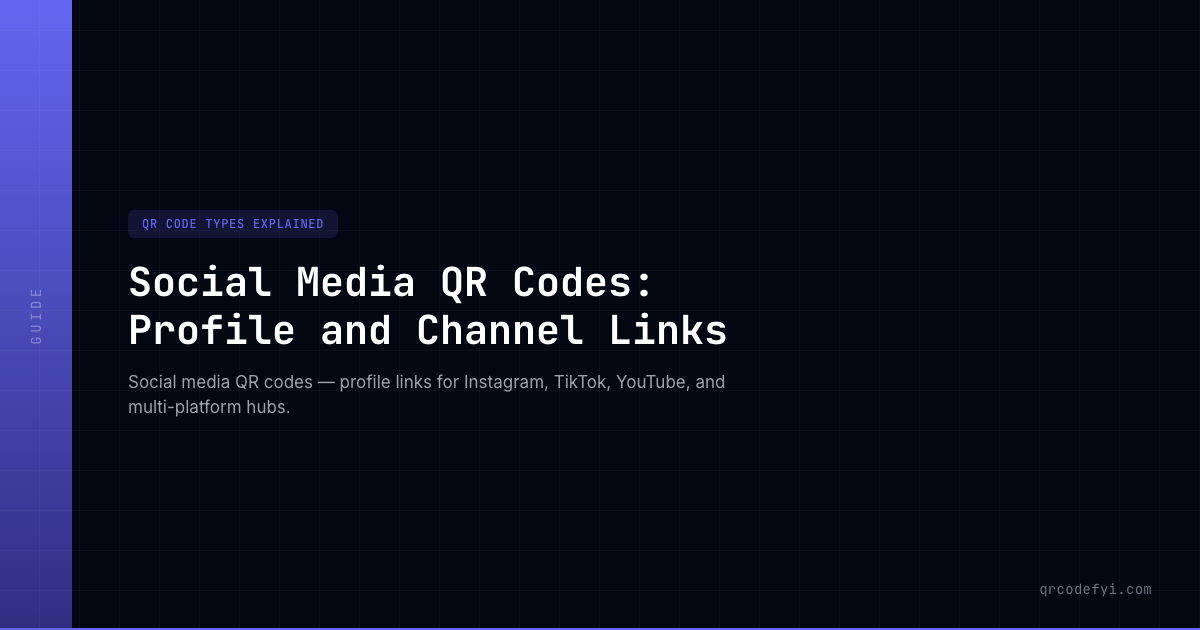 Social Media QR Codes: Profile and Channel Links — QRCodeFYI