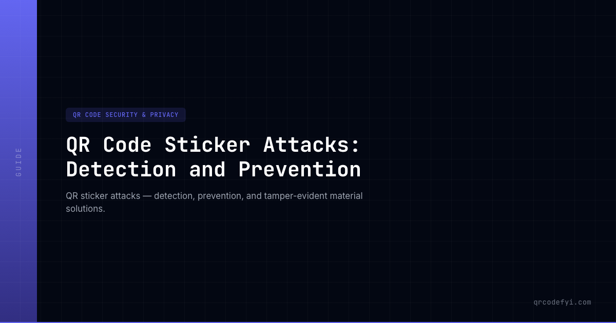 QR Code Sticker Attacks: Detection and Prevention — QRCodeFYI